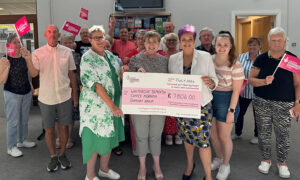 Members of White Rose Dementia Coffee Morning group celebrate their National Lottery funding