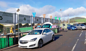 A Household Recycling Centre in Caerphilly County Borough