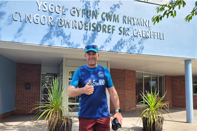 Huw Jones ran from north to south Wales to raise money for MND