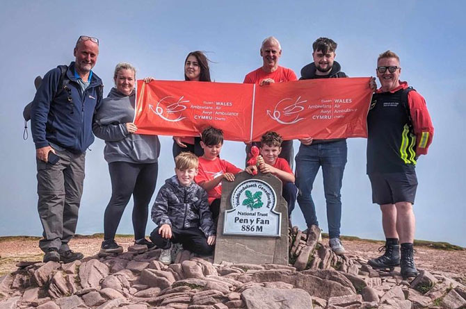 Ioan has already raised more than £500 since climbing the mountain in Brecon