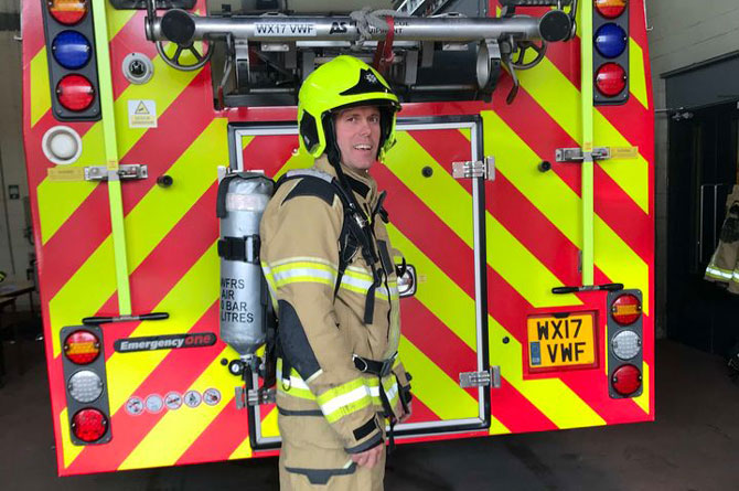 Lee Prescott is currently based at Caerphilly Fire Station