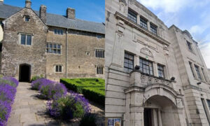Llancaiach Fawr, left, and Blackwood Miners' Institute