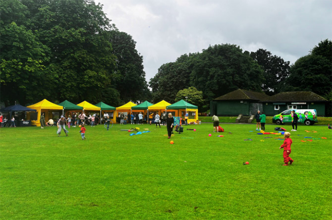 A 'Play in the Park' event was held at Caerphilly's Morgan Jones Park on August 7