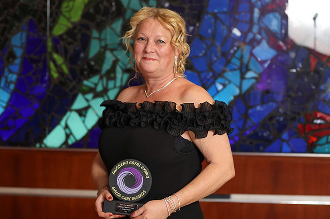 Andrea Price won at the Wales Care Awards