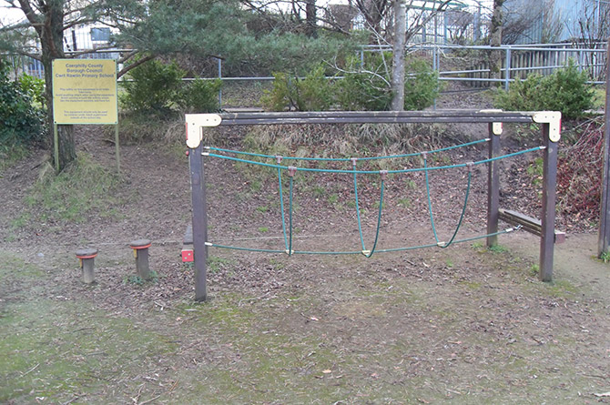 How Cwrt Rawlin's playground looked before the revamp