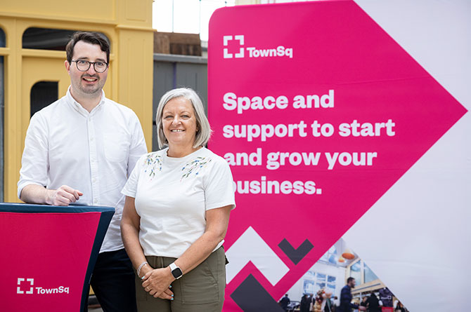 TownSq co-founders Gareth Jones and Mandy Weston