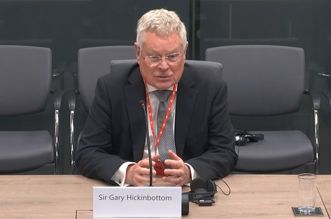 Sir Gary Hickinbottom appearing before the Senedd’s legislation committee
