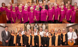 Caerphilly Ladies Choir, above, and Kanerien Ar Goëlo