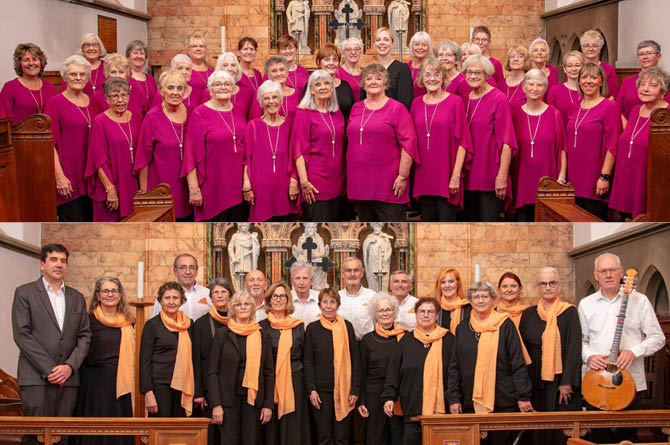 Caerphilly Ladies Choir, above, and Kanerien Ar Goëlo