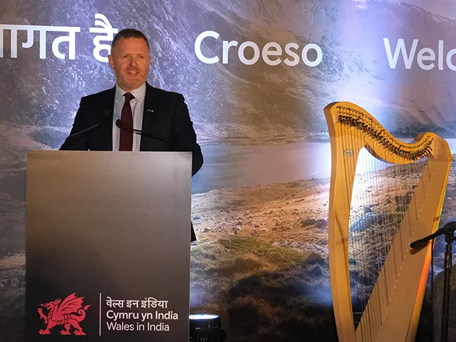 Jeremy Miles during his visit to Kerala, India
