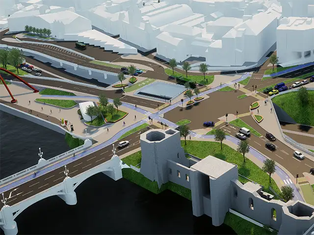 Artist impression of the Old Green Roundabout proposals