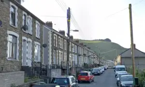 A view of Jubilee Road, in Elliots Town, New Tredegar, pictured in June 2021. The application site is the first property on the left