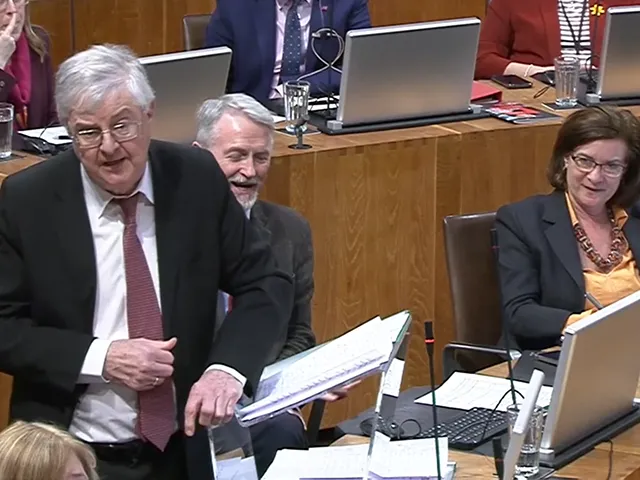 Finance secretary Mark Drakeford, Deputy First Minister Huw Irranca-Davies, and First Minister Eluned Morgan