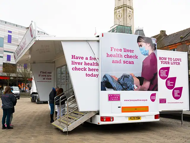 A mobile liver screening van is coming to Caerphilly