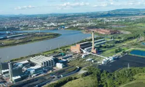 Aerial view of the Uskmouth facility