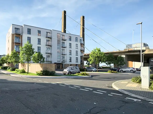 Artist impression of proposed apartments off Coverack Road, Newport