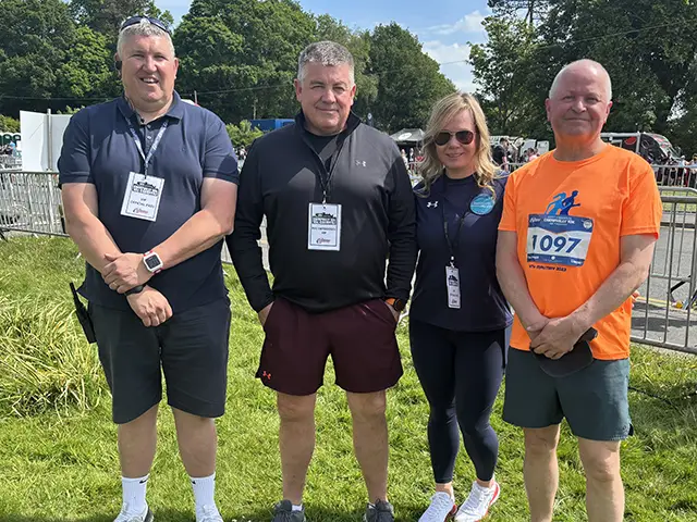 From left: Council sport and leisure development manager Jared Lougher; council officer Mark Williams; Sport Caerphilly team leader Natalie Thomas; and council leader Sean Morgan