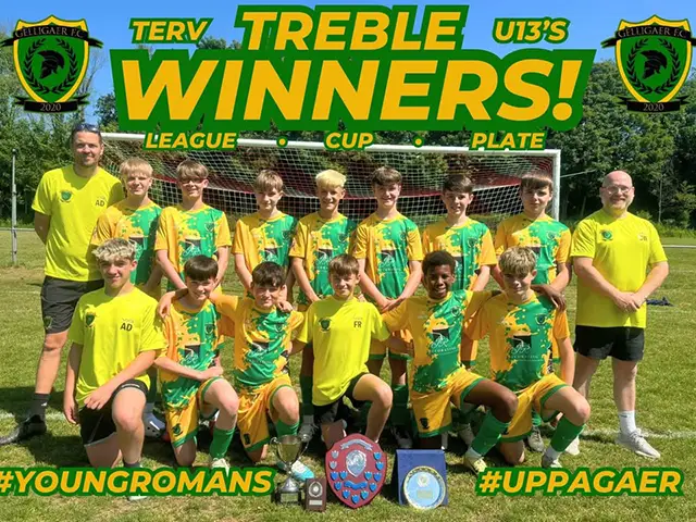 Gelligaer FC have won the treble this season