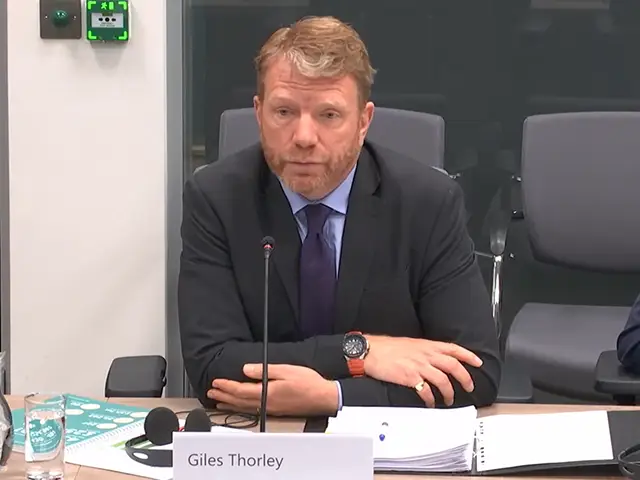 Giles Thorley, of the Development Bank of Wales, speaking at a previous meeting