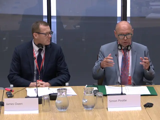 Medr's James Owen, left, and Simon Pirotte