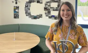 Welsh ICE's Lesley Williams with her award