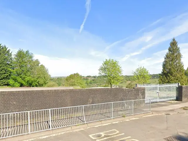 Oakdale Comprehensive School in 2021 after demolition