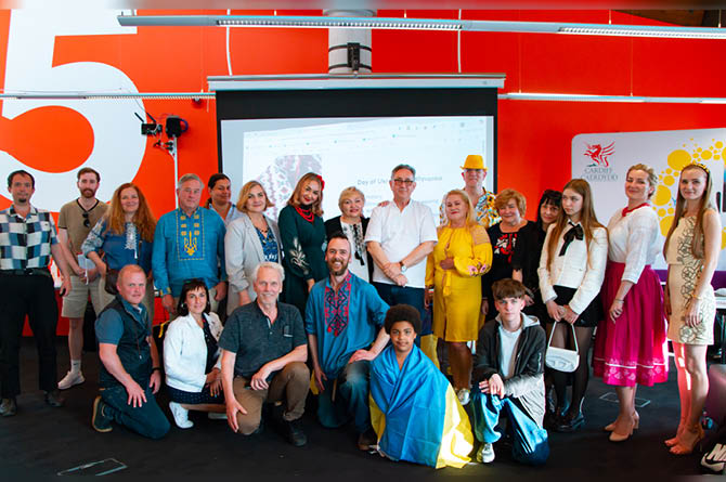 Members of Caerphilly's Ukrainian community shared their culture and history on Vyshyvanka Day