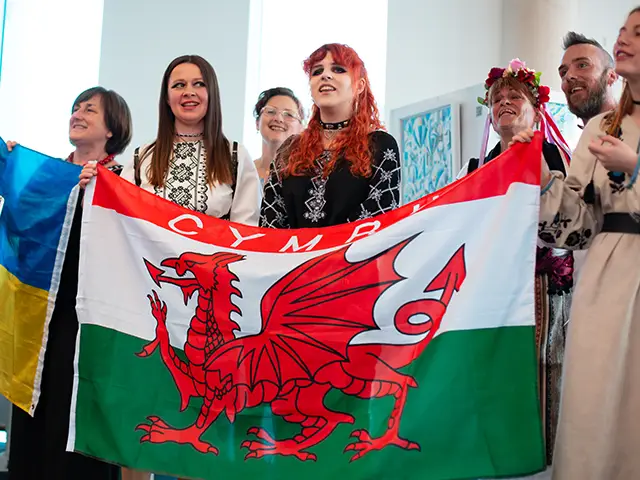 People from Ukraine and Wales came together to celebrate Vyshyvanka Day