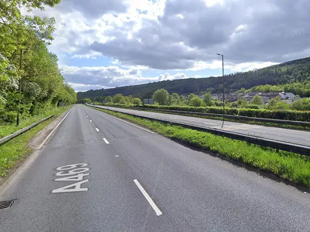 The crash happened along the A469 Llanbradach bypass