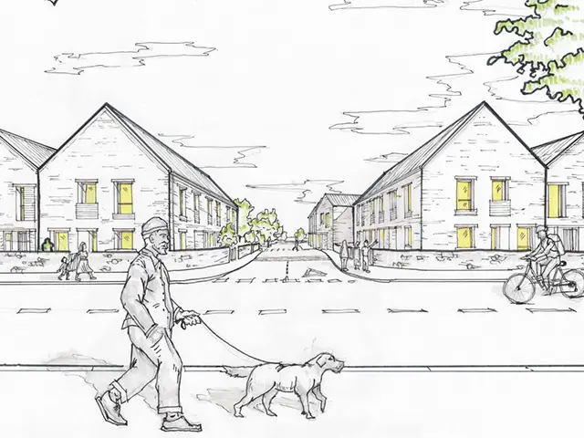 Artist impression of the proposed redevelopment in Brookland Road, Risca