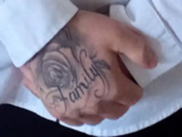 Auriel Halilaj has a tattoo on his hand