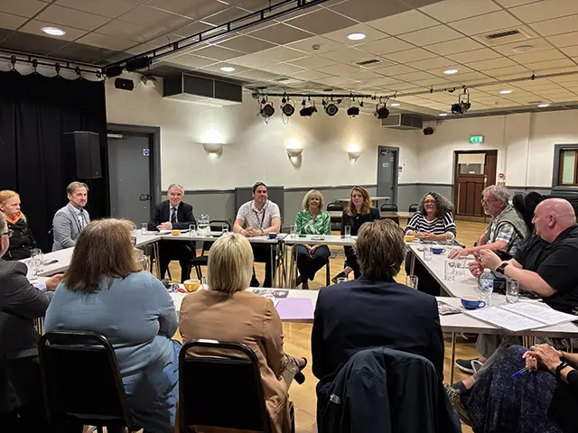 A meeting in Blackwood to discuss employment and welfare reforms