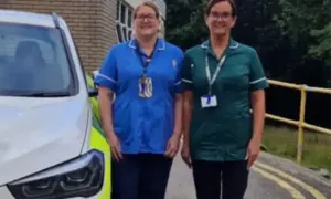 District nurses Karen Davies and Paula Phillips