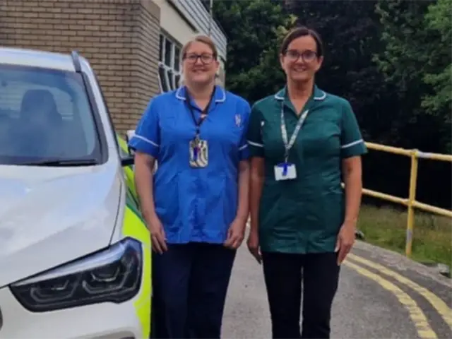District nurses Karen Davies and Paula Phillips