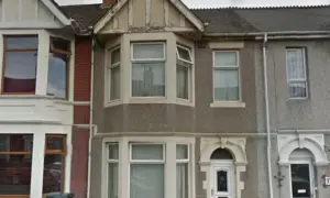 33 Walmer Road (centre), Newport, pictured in July 2014