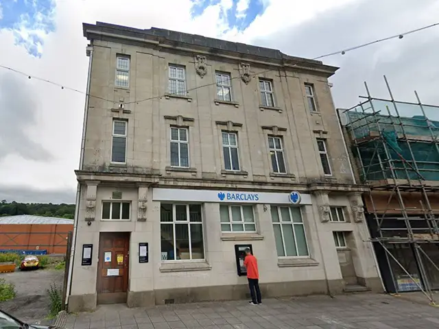 85 High Street, Blackwood, pictured in June 2021 when Barclays Bank was still open