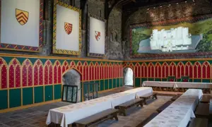 Caerphilly Castle's refurbished great hall