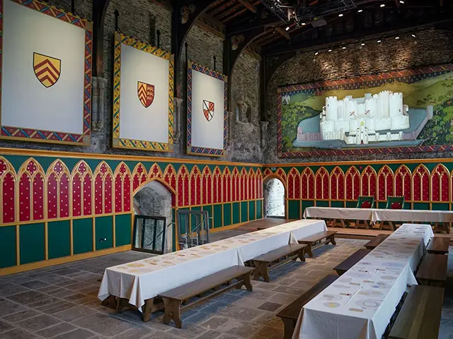 Caerphilly Castle's refurbished great hall