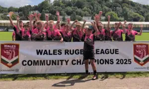 South Wales Jets U13s celebrating their finals day win
