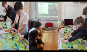 Year 9 St Martins pupils taking part in the STEM challenge