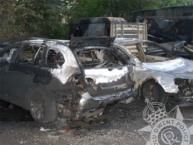 The damage caused following the garage fire
