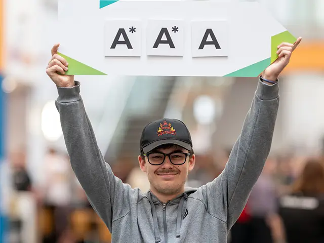 Coleg y Cymoedd student Charlie Bainbridge will study Maths at Cardiff University