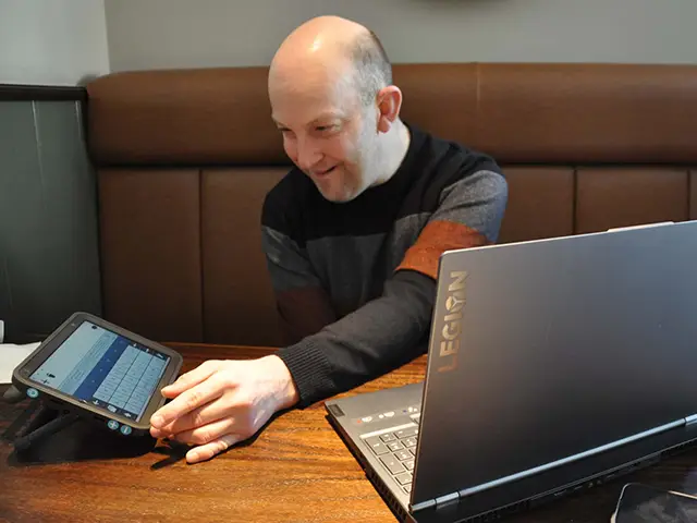 Gavin Clifton uses AAC technology to support his speech