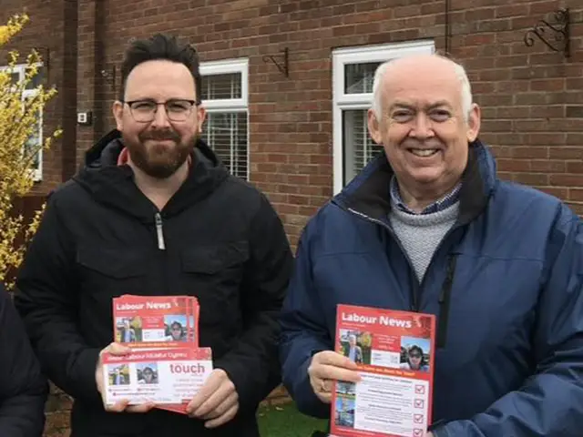 Wayne David, right, with the late Hefin David