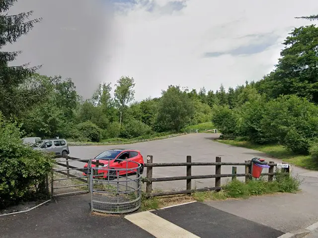 The NRW Car Park at Van Road Forestry, Caerphilly