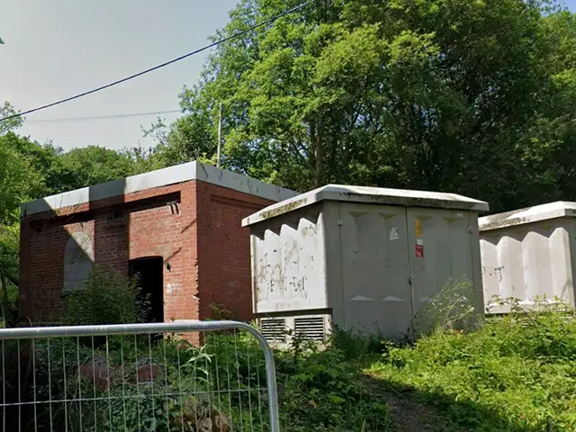 Substation near The Square, Abertridwr, pictured in June 2025