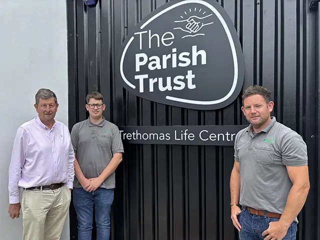 From left: Ashdown Construction's Mike Gibbon, Josh Gibbon, and Lloyd Williams