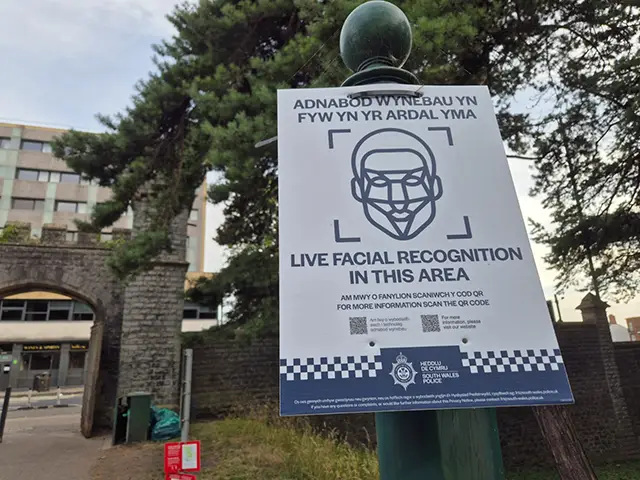 Facial recognition cameras are in use in Cardiff