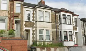 28 Brynglas Road (centre), Newport, pictured in June 2025
