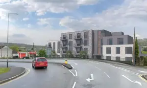 Artist impression of the proposed redevelopment of Tredegar Junction Hotel, Pontllanfraith